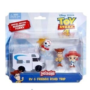 Disney Pixar Toy Story 4 Minis RV & Friends Road Trip Set Woody Jessie Forky
